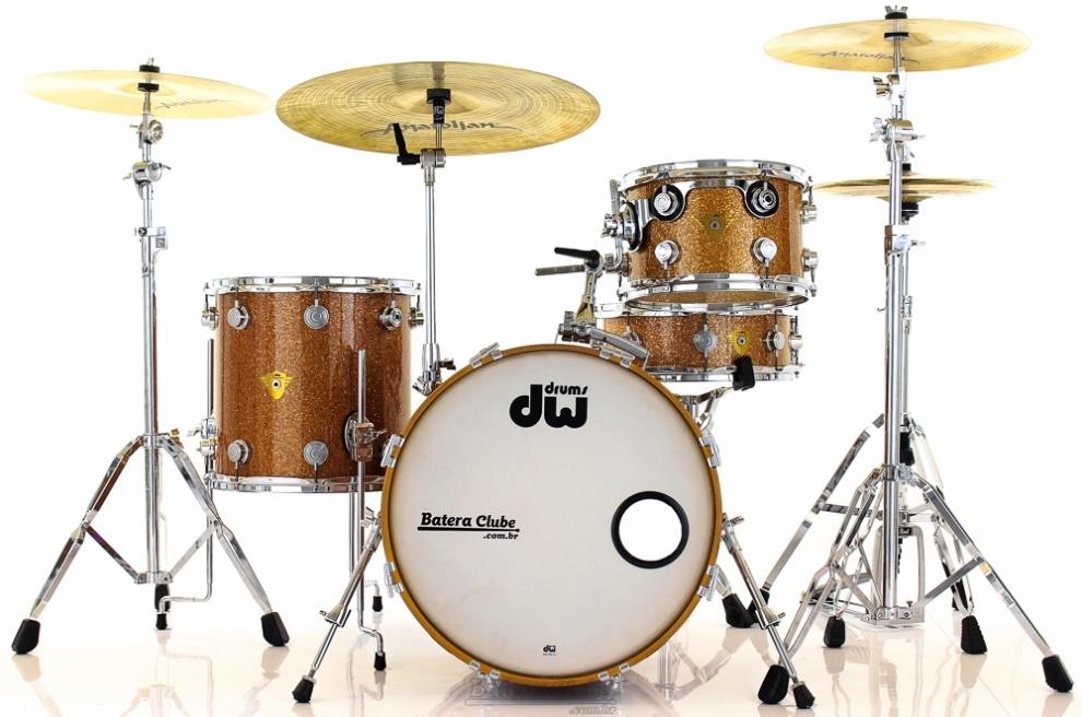Bateria DW Classics Series Jazz Champagne Glass Bumbo 20", Tom 12", e Surdos 14" (Shell Pack)