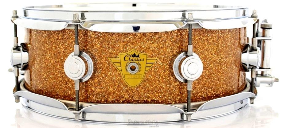 Caixa DW Classics Super Solid Maple Shell Champagne Glass 14x5,5" Made USA Casco em Madeira Sólida