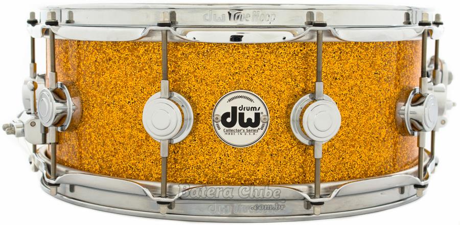 Caixa DW Collectors Hybrid Maple Mahogany Tangerine Glass 14x5,5" Aros True Hoop