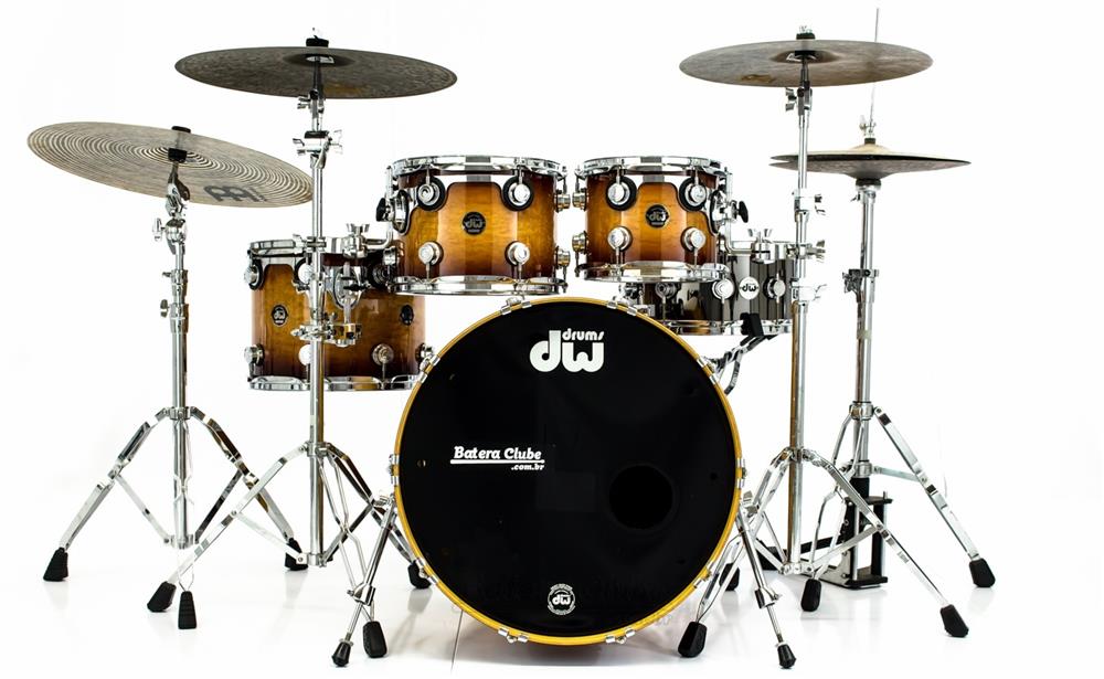 Bateria DW Collectors Exotic Series Zebrawood Burst 22",10",12",14" ano 2001 Made in USA
