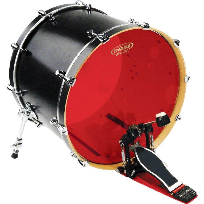 Pele Evans Hydraulic Red 22" Dupla com Óleo Entre os Filmes para Bumbo (028132)