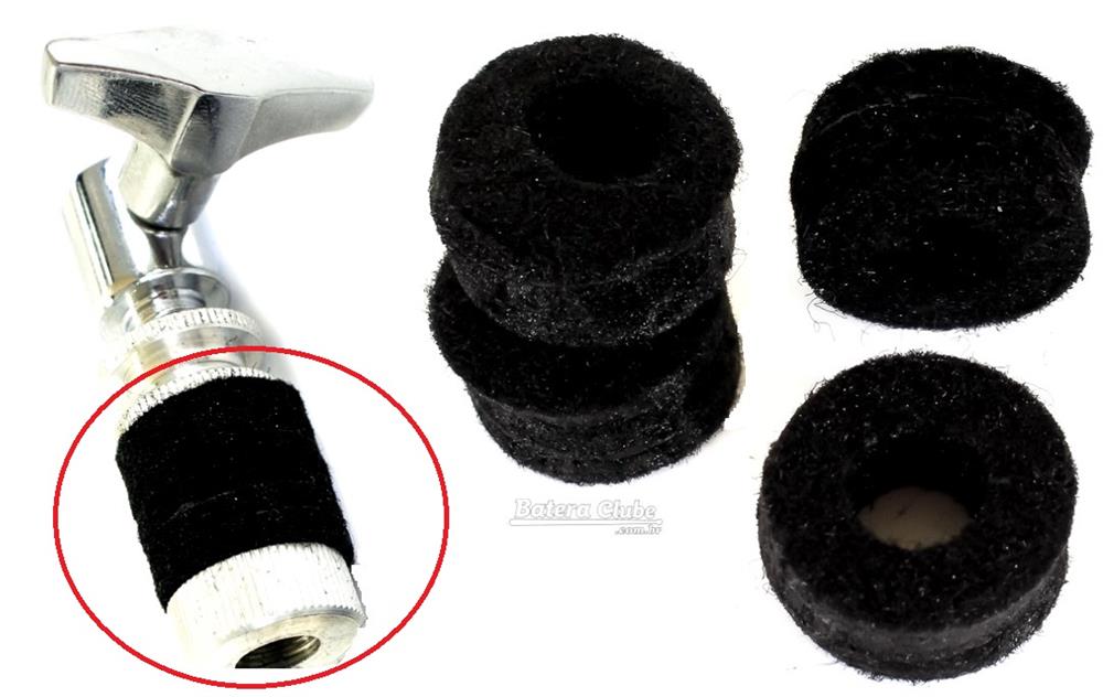 Feltros para Presilha de Máquina de Chimbal Torelli TA012 Kit com 4 Unidades