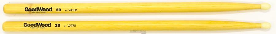 Baqueta Vater Goodwood Hickory Padrão 2B GW2BN (Ponta de Nylon) Made in USA