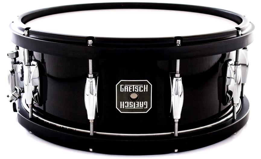 Caixa Gretsch Full Range Maple Wood Hoop Piano Black 14x5,5" com Aros de Madeira