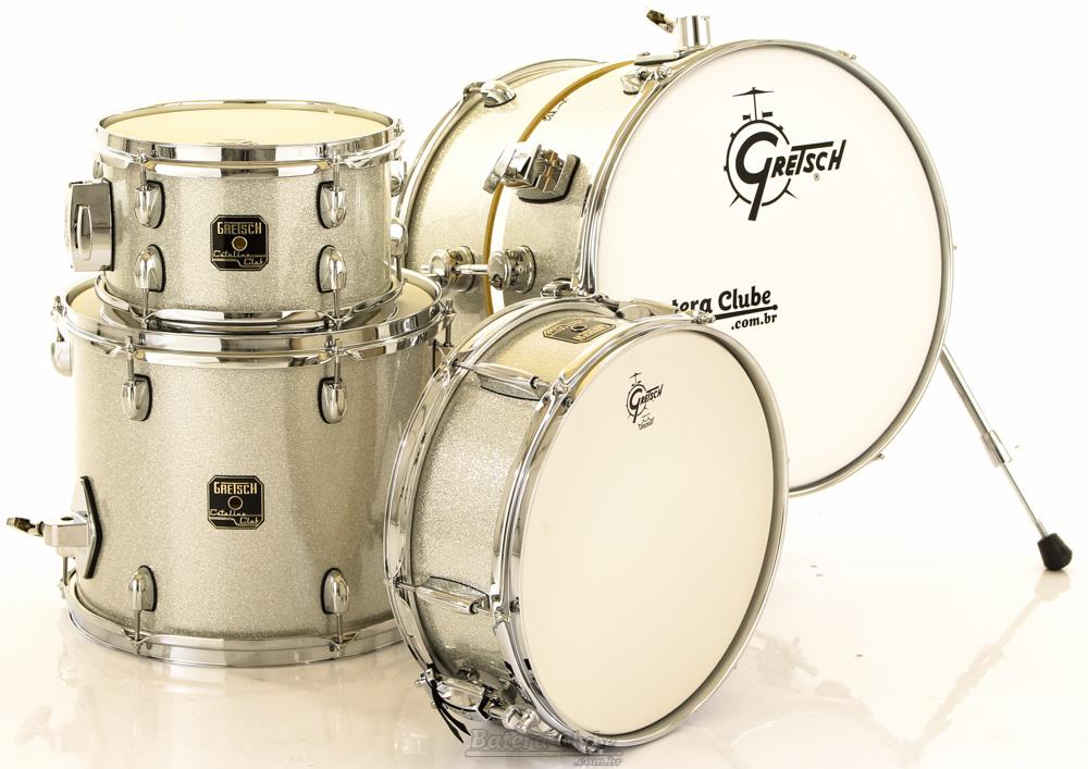 Bateria Gretsch Catalina Club Street Mahogany Silver Sparkle com Bumbo 16" Kit Compacto (Shell Pack)