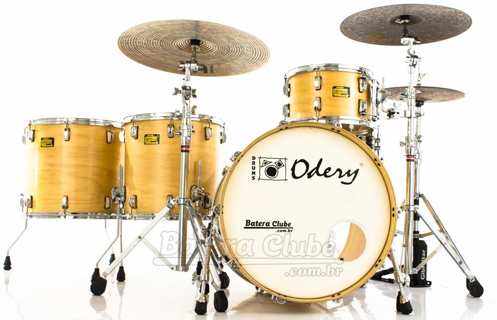 Bateria Odery Custom-Shop Araucaria Natural Satin 22",8",10",13",16",18" (Shell Pack) Made in Brazil
