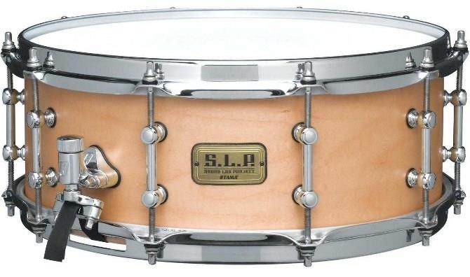 Caixa Tama S.L.P. Sound Lab Project Classic Maple 14x5,5" LMP1455ATM com Aros Sound Arc Hoop