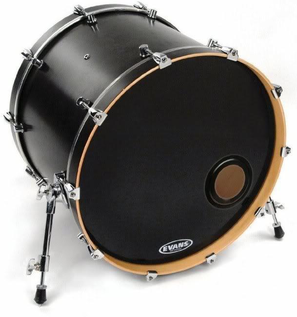 Pele Evans Emad Resonant Black 20" c/ Anel Abafador e Duto de Ar (010076)