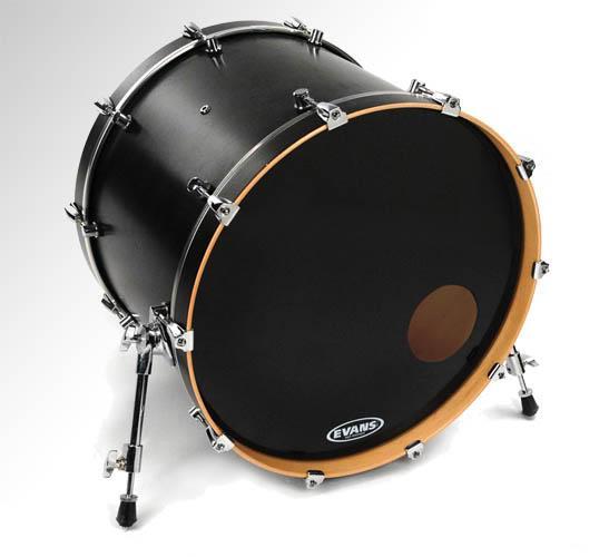 Pele Evans EQ3 Resonant Black 24" c/ Anel Abafador e Furo 5" (013670)