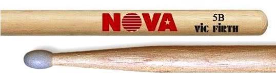 Baqueta Vic Firth Nova Series Nylon Padrão 5B Clássica com Ponta de Nylon (6090)