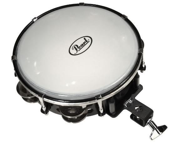 Tamborim e Pandeirola Pearl 10" PTB-10 com Presilha Use como Tom de Efeito