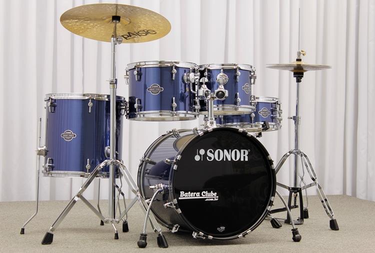 Bateria Sonor Smart Force Combo Jazz Brushed Blue 18",10",12",14"