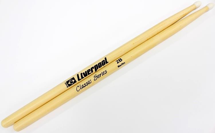 Baqueta Liverpool Classic Series Marfim Nylon (Padrão 2B) LL-2BN Ponta de Nylon