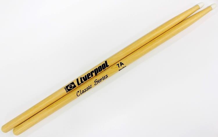 Baqueta Liverpool Classic Series Marfim Nylon (Padrão 7A) LL-7AN Ponta de Nylon