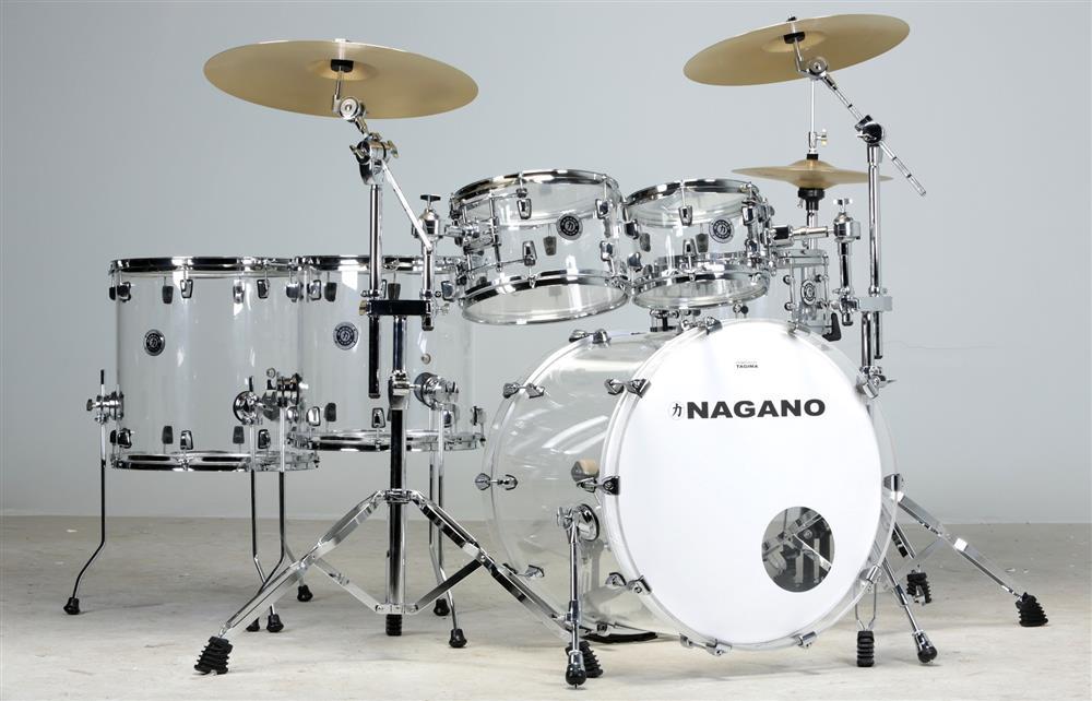 Bateria Nagano Work Acrylic Series 22",10",12",14",16" Kit Top Incrível em Acrílico com Ferragens