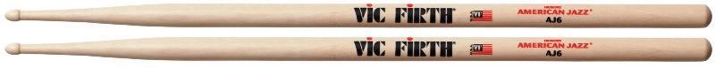 Baqueta Vic Firth American Jazz AJ6 Hickory "Padrão 7A" (7426)