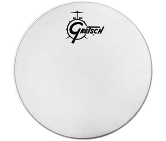 Pele de Bumbo Gretsch Coated Resposta de Bumbo Porosa Branca com Muffle 22" GS22LHW