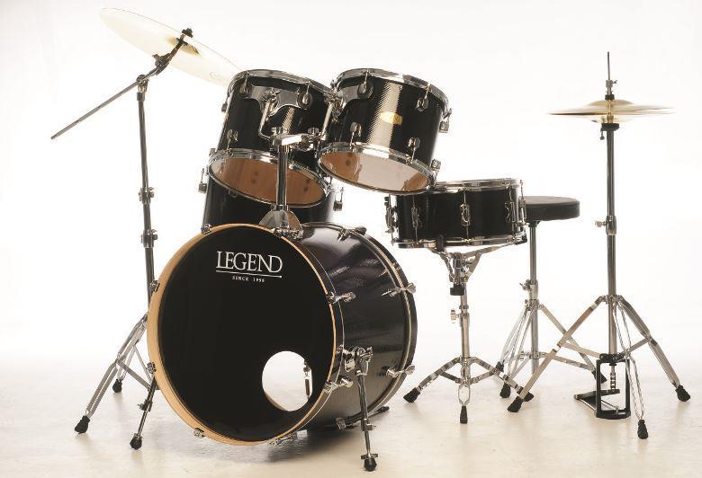 Bateria Legend Classic Power Rock em Araucária Black 22",12",13",16"