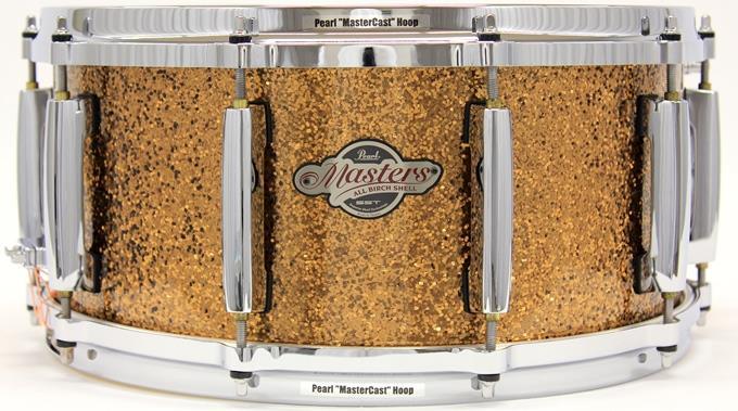 Caixa Pearl Masters BCX Birch Golden Bronze Glitter 14x6,5" com Aros MasterCast