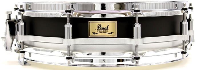 Caixa Pearl Free Floating Black Lacquered Steel Shell 14x3,5" Piccolo