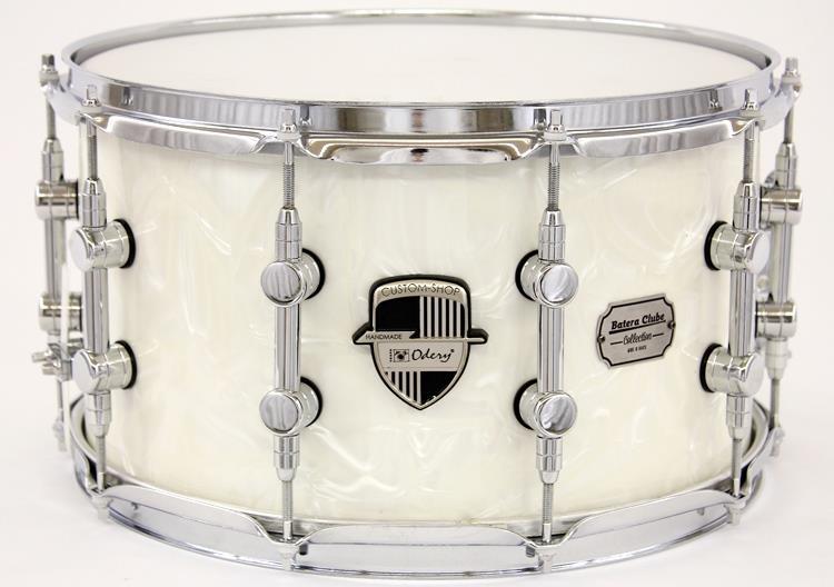 Caixa Odery Custom-Shop Limited Batera Clube Collection Marine Cream 14x8" em Araucária e Anel Teka