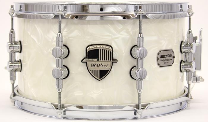 Caixa Odery Custom-Shop Limited Batera Clube Collection Marine Cream 13x7" em Araucária e Anel Teka
