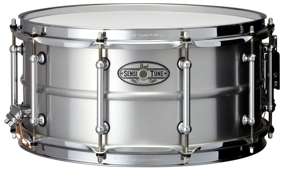 Caixa Pearl New Sensitone Elite Series Beaded Seamless Aluminum Shell 14x6,5" com Pele Remo Top USA