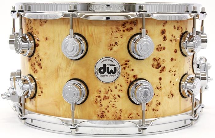 Caixa DW Collectors Exotic Series Mappa Burl Lacquer 14x8" Assinada por John Good
