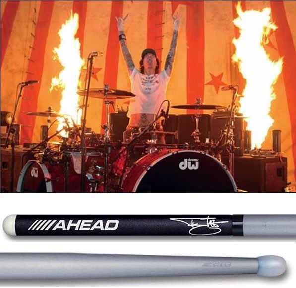 Baqueta Ahead Drumsticks Signature Tommy Lee Concert TC Mötley Crüe (Padrão 2B Comprida) Poliuretano