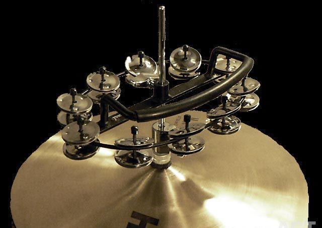 Pandeirola de Chimbal Pearl PJH-10SH com 40 Platinelas para Fixar na Vareta da Máquina