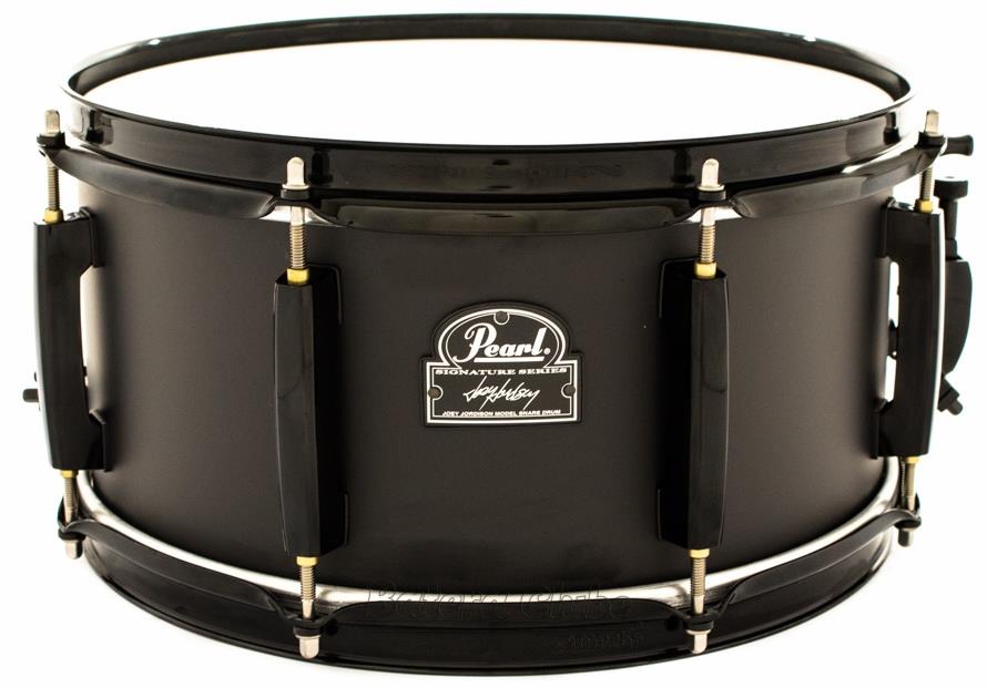 Caixa Pearl Signature Joey Jordison 13x6,5" Black Steel Power Piccolo Black Chrome Hardware