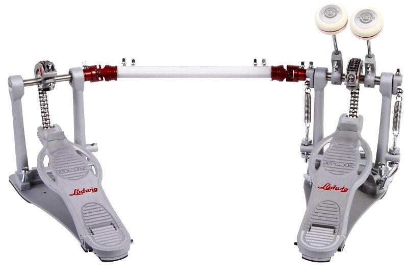 Pedal Duplo Ludwig Atlas Pro LAP12FPR Monarch Dual Chain Drive Cardã em Alumínio Aeronáutico com Bag