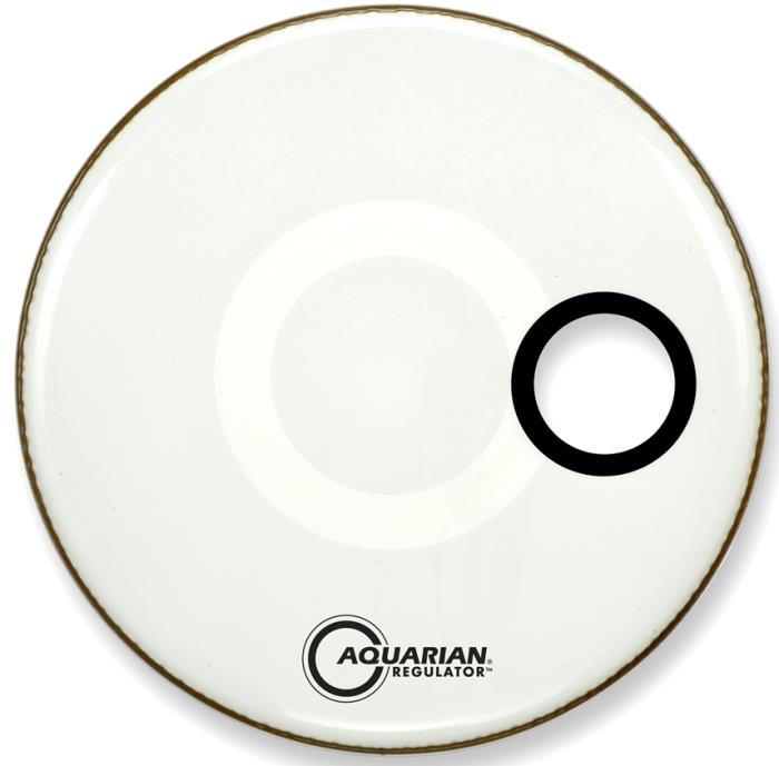 Pele Aquarian Regulator Resonant White 20" RSM20W Resposta de Bumbo com Furo e Anel Controlador