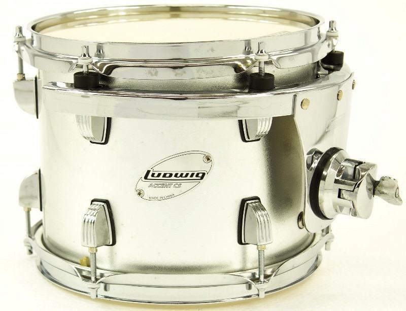 Tom Avulso 10" Ludwig Accent CS Metallic Silver 10x8" (Liquidação) FRETE GRÁTIS