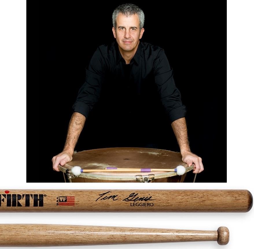 Baqueta Vic Firth Signature Tim Genis Leggiero "Padrão 2B Plus" Symphonic Snare e Estudo (7351)