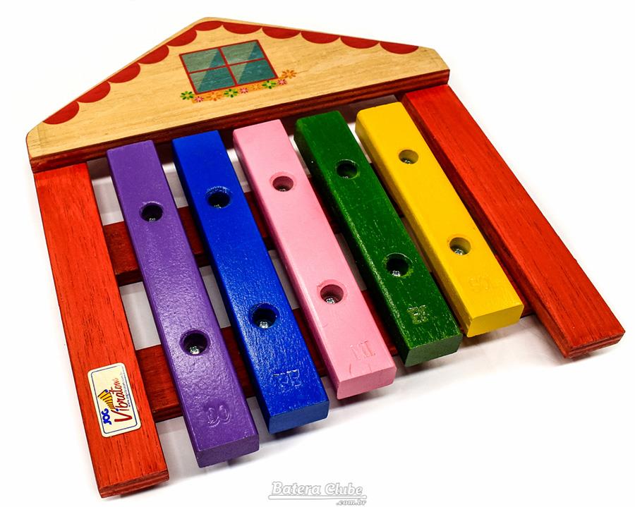 Xilofone JOG Vibratom P2114 Casa 5 Teclas Diatonico (Musicalização Infantil) 16509