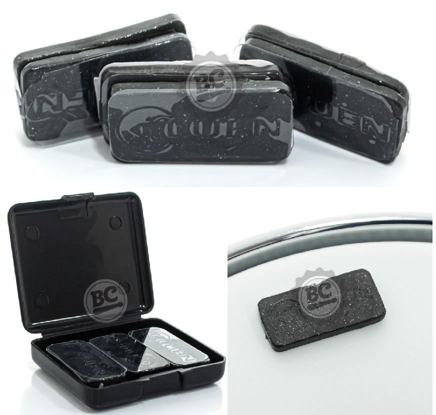 Abafador de Tambores Luen LDH Muff Gel Colors Preto Kit c/ 6 Pads (Moongel) Filtro de Sobras (98248)