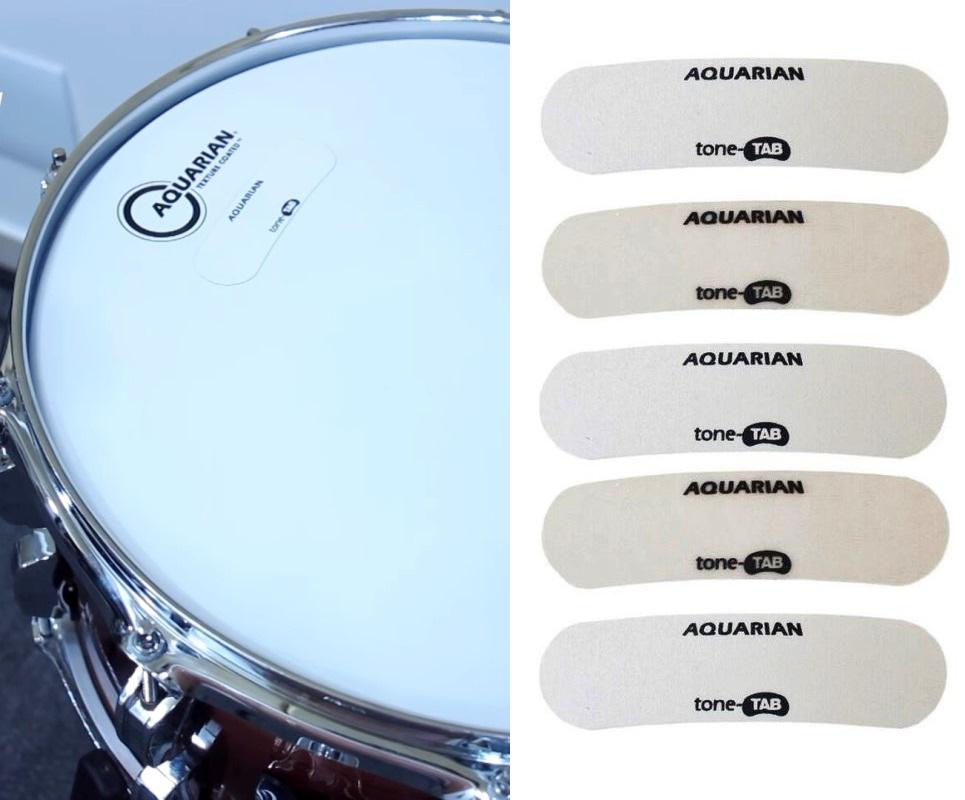 Abafador e Filtro de Tambores Aquarian Tone Tab TA1 Kit com 5 Unidades para Tons, Caixa e Surdo