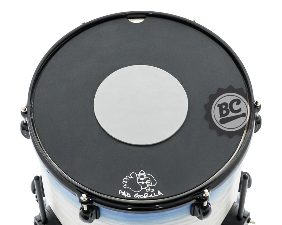 Abafador Gorilla AG14C para Tons e Caixa de 14" Cinza Modelo Emborrachado Compatível Pad de Estudo