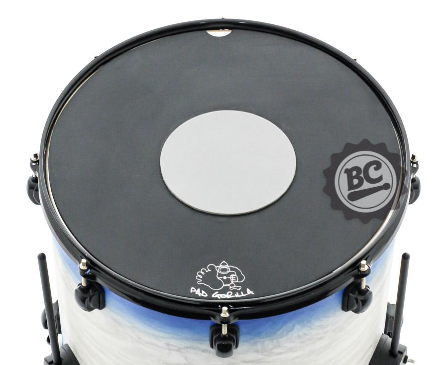 Abafador Gorilla AG16C para Tons de 16" Cinza Modelo Emborrachado Compatível como Pad de Estudo