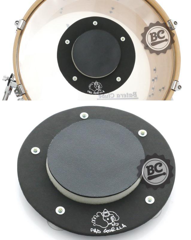 Abafador Gorilla PAB p/ Bumbos de 16" a 26" Cinza Emborrachado com Ventosas p/ Fixar em Peles Clear