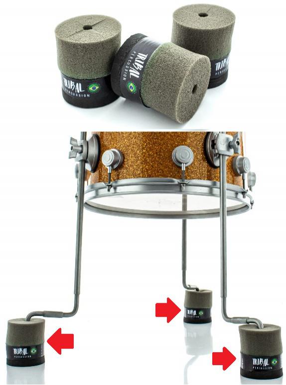 Amortecedor de Pés de Surdo de Chão Tribal Percussion para simular sonoridade de surdo flutuante