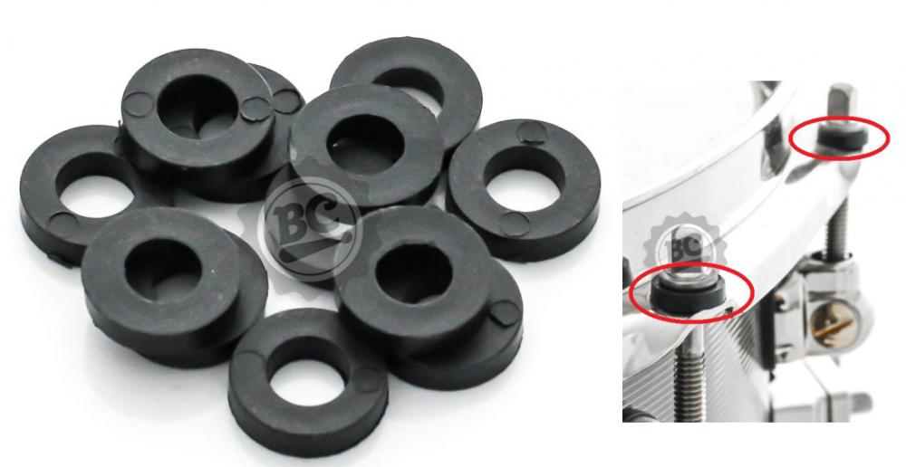 Arruelas Liverpool Preta Kit com 12 unidades de Nylon para os parafusos de afinação (11009)