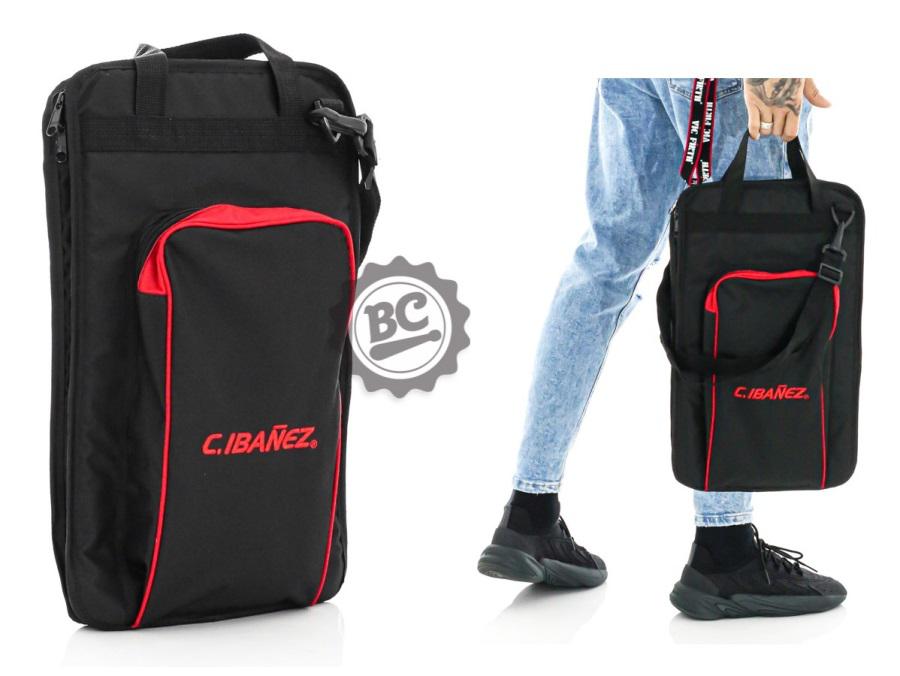 Bag de Baquetas C. Ibañez Big Bag Tamanho Jumbo para até 20 Pares Padrão Top de Linha Extra Grande