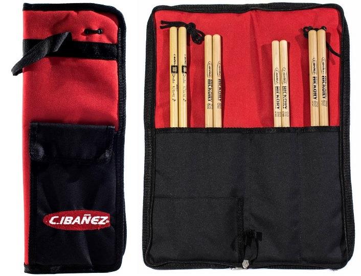 Bag de Baquetas C. Ibañez Spirit Bag Modelo Compacto para 10 pares com alça para fixar no surdo