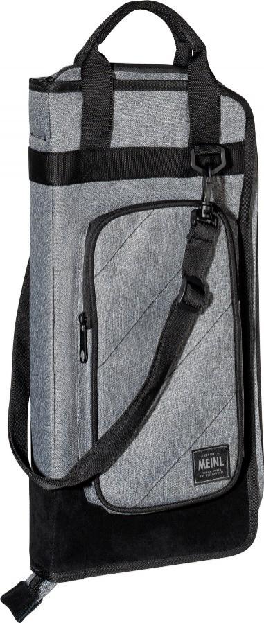 Bag de Baquetas Meinl Classic Woven Stick Bag Grey MCSBGY tecido cinza diversas divisões e padrão top