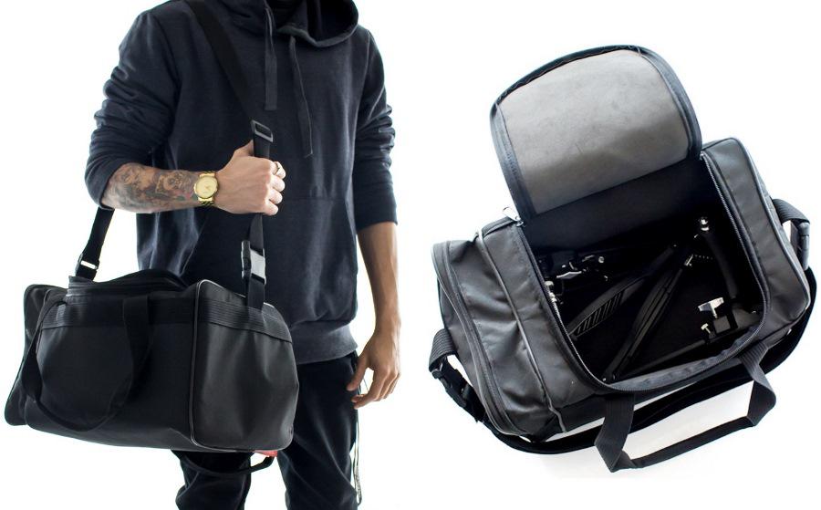 Bag de Pedal Solid Sound Preta para Pedal Duplo ou Simples com Proteção em EVA (4031)