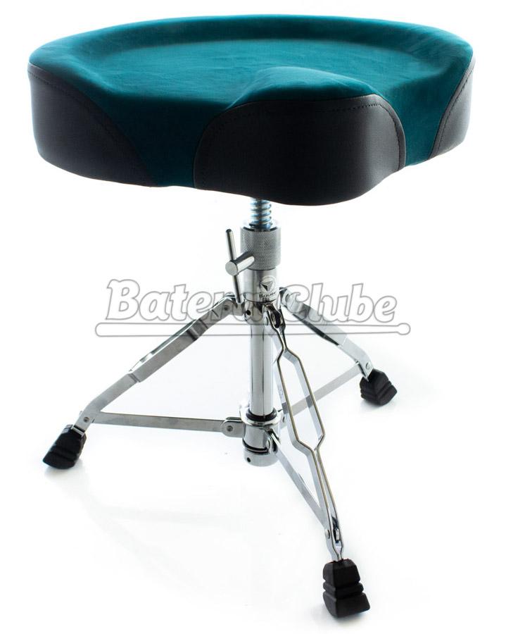 Banco Bauer by Torelli BAB39 Verde com Assento Selim Grande e Pernas Largas Super Confortável