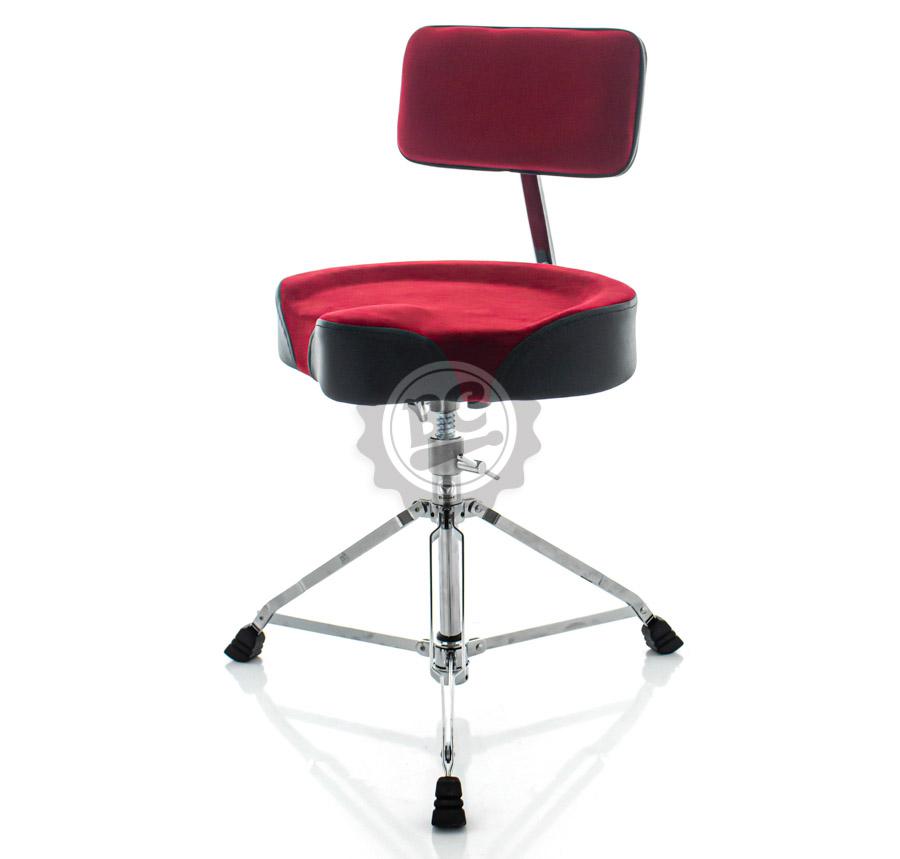 Banco Bauer by Torelli com Encosto BAB48 Selim Vermelho c/ Assento Grande e Pernas Largas Padrão Top