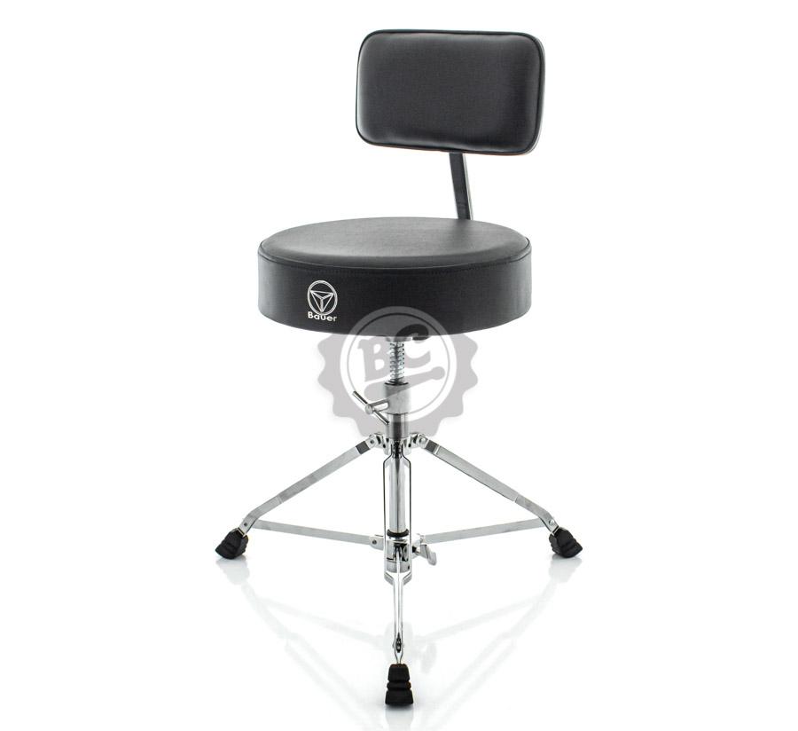 Banco Bauer by Torelli com Encosto Comfort Series BAB45 Preto com Assento Redondo Extra Grande